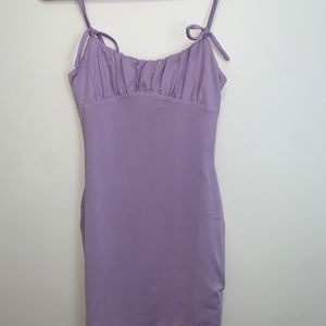 Purple dress with shoulder ties
